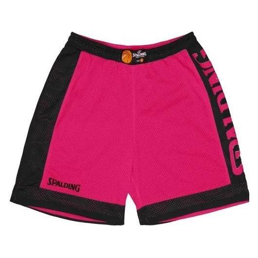 Spalding, Unisex, Sporthose, Reversible Shorts (L), Schwarz, Pink