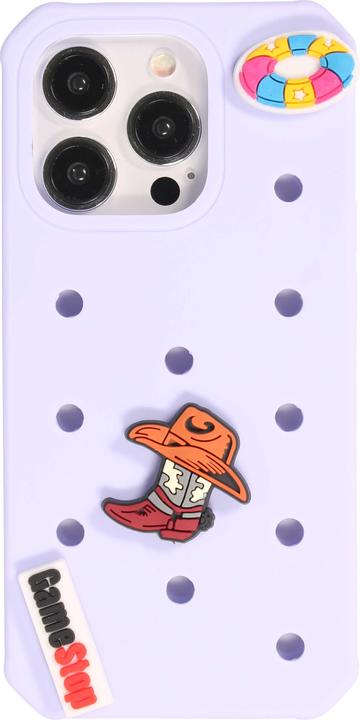 Image du produit PhoneLook Coque Case épais en silicone avec des trous pour les stickers à fixer clair (Apple iPhone 15 Pro)