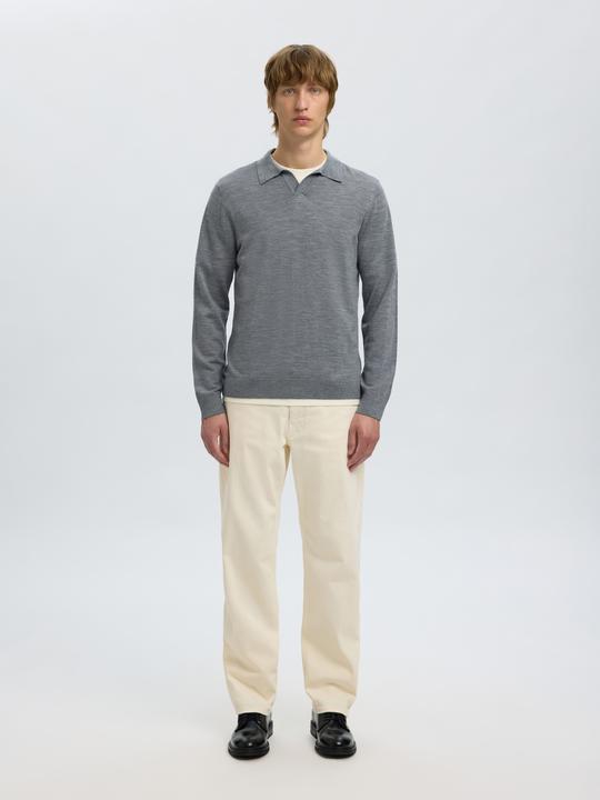 Actual product image Selected Homme 100% Merinowoll Polohemd aus Strick (S)