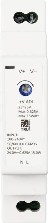 Actual product image Tru Components DPH-24015 Hutschienen-Netzteil (DIN-Rail) 24 V/DC 0.625 A 15 W A