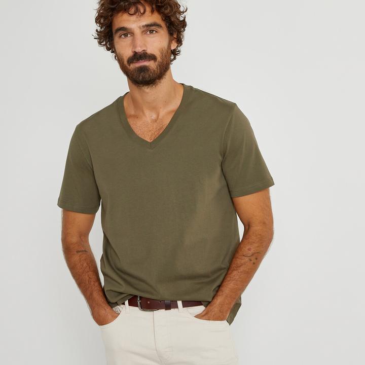 Produktbild La Redoute Collections T-Shirt mit V-Ausschnitt (M)