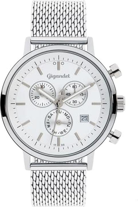 Gigandet Élégant unisexe analogique à mouvement quartz japonais, verre minéral anti-reflet, étanche 50 m