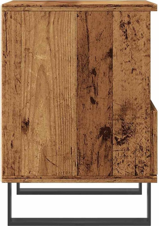 Productafbeelding VidaXL Nachtkastje Opbergruimte Nachtkastje Commode met laden Oud houtlook nachtkastje (40 x 35 x 50 cm)