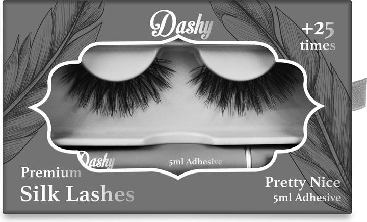 Actual product image Dashy Premium Silk Lashes + 5 ml Adhesive Pretty Nice (Artificial eyelashes)
