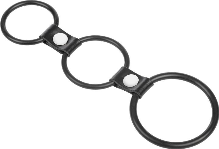 Produktbild Rimba Dreifacher Penisring aus Gummi – Schwarz (3.50 cm)