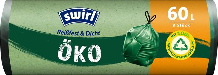 Swirl Sacs poubelle Öko 114234 60,0 l vert, 8 pcs. (8 x, 60 l)