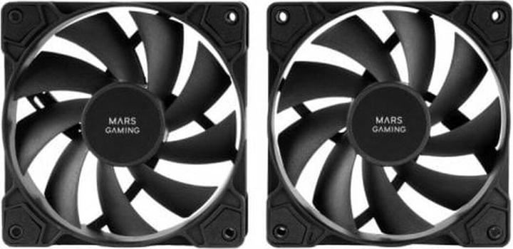 Produktbild Mars Gaming Lot De 2 Ventilateurs Boitier Mf-Pwmx2 - 12cm (Noir) (120 mm, 2x)