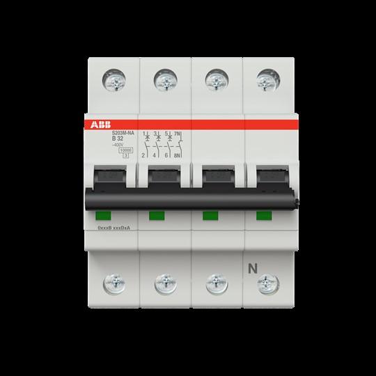 Actual product image ABB S203M-B32NA Automatic circuit breaker B-Char.,10kA,32A,3P,+N A S203M-B32NA