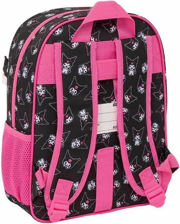 Actual product image Kuromi Schulrucksack Schwarz Pink 26 X 34 X 11 Cm