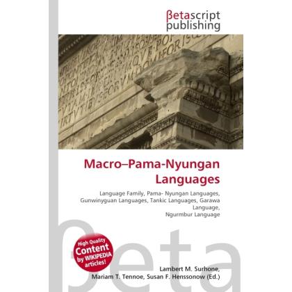 Macro Pama-Nyungan Languages, Fachbücher von Lambert M. Surhone, Miriam T. Timpledon, Susan F. Marseken
