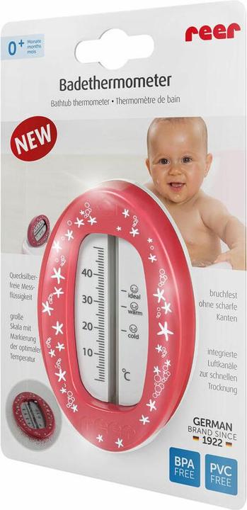 Produktbild Reer Badethermometer oval pink