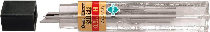 Actual product image Pentel Pencil leads Hi-Polymer Super (12 Piece, Graphite, 0.50 mm)