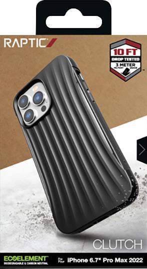 Produktbild X-Doria Raptic Clutch Case iPhone 14 Pro Max. Rückseite schwarz (Apple iPhone 14 Pro Max)