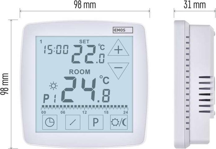Actual product image Emos OpenTherm Raumthermostat P56A02, programmierbar, verkabelt