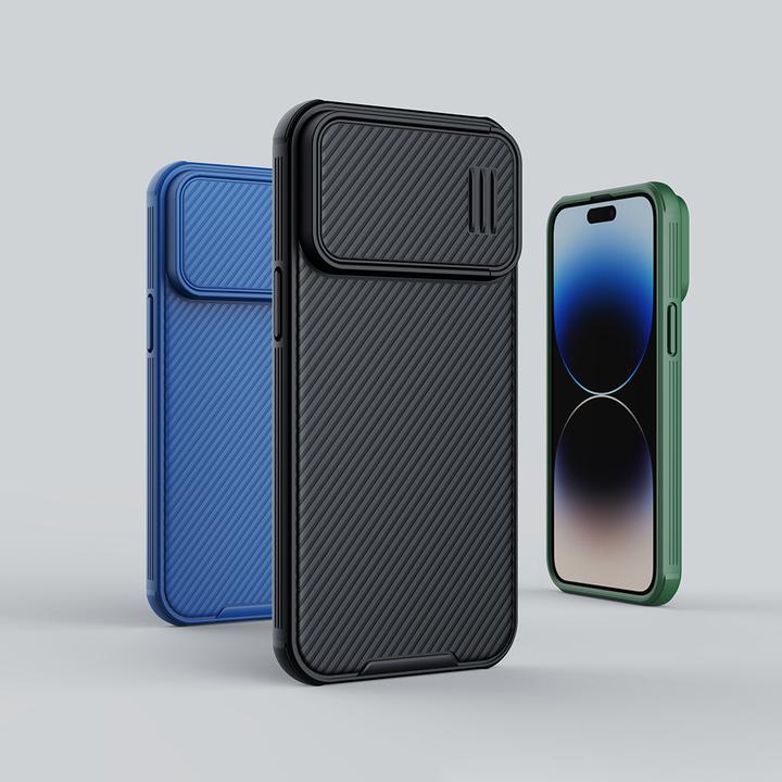 Actual product image Nillkin CamShield S Case case for iPhone 14 Pro Max armored cover camera cover blue (Apple iPhone 14 Pro Max)