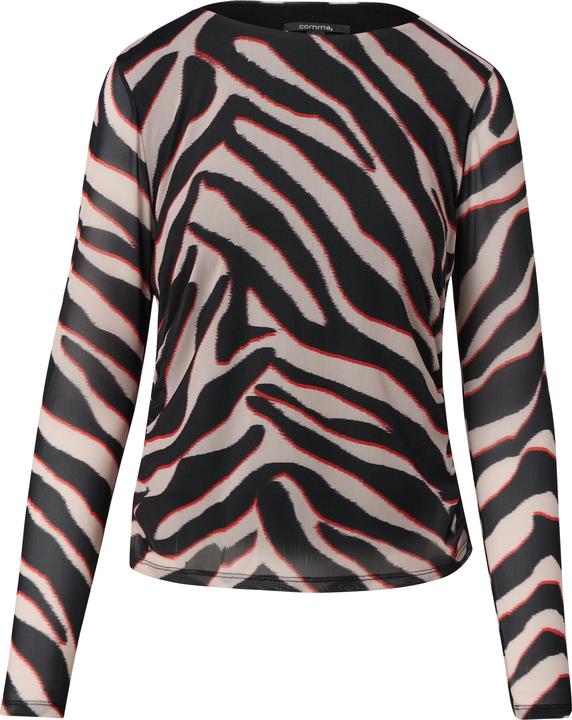 Produktbild Comma T-Shirt Mesh-Shirt mit seitlicher Raffung (36)
