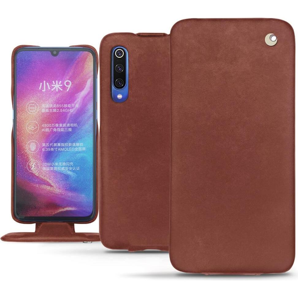 Noreve Lederschutzhülle vertikal (Xiaomi Mi 9), Smartphone Hülle, Rot