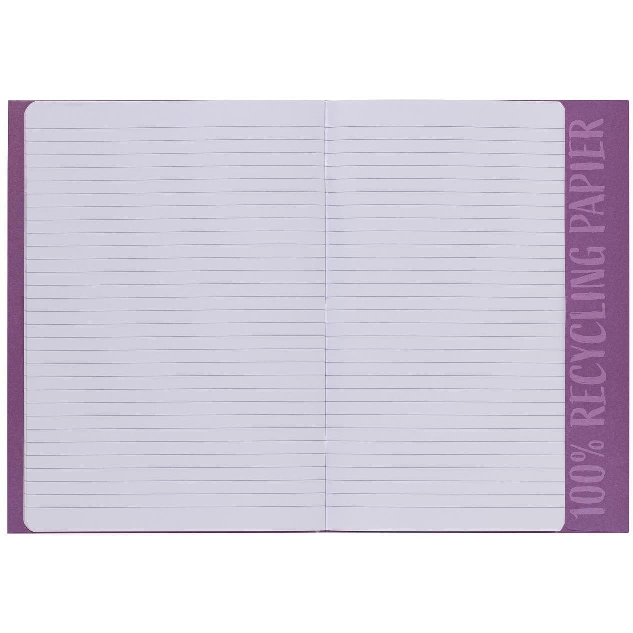 Herma, Heft + Block, Heftschoner Recycling, DIN A4, aus Papier, violett mit Beschriftungsetikett, 100 % Altpapier (A4)