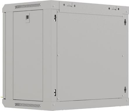 Produktbild Lanberg Wandmontierte Schrank 19 9HE 540x350 graue mit Glastüren (FLAT PACK) (10.86 HE, 19 Zoll Rack)