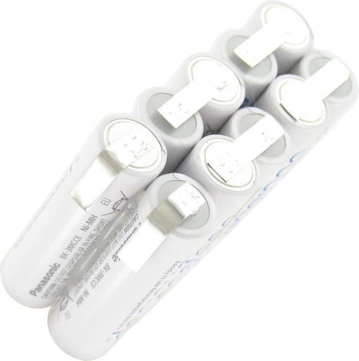 Produktbild Sanyo Eneloop 12 Volt Akku BK-3MCCE mit Lötfahnen (1 Stk., 2000 mAh, Ladegerät inkl. Akku)