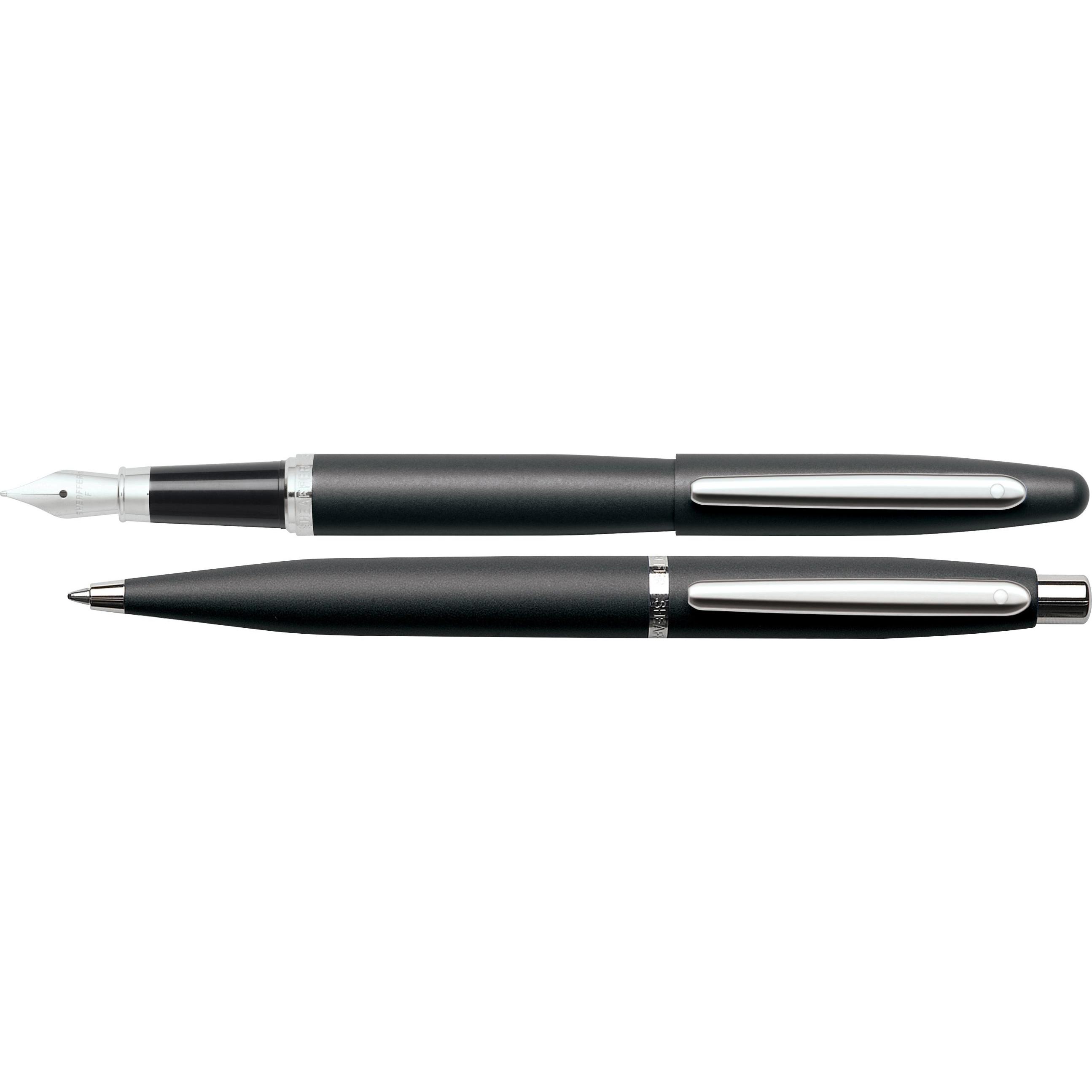 Sheaffer, Schreibstifte, Schreibgeräteset Geschenkset VFM Mattschwarz Füllfederhalter und Kugelschreiber (Mattschwarz, 2...