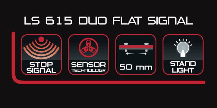 Produktbild Trelock LS 615 Duo Flat Signal Dynamorücklicht