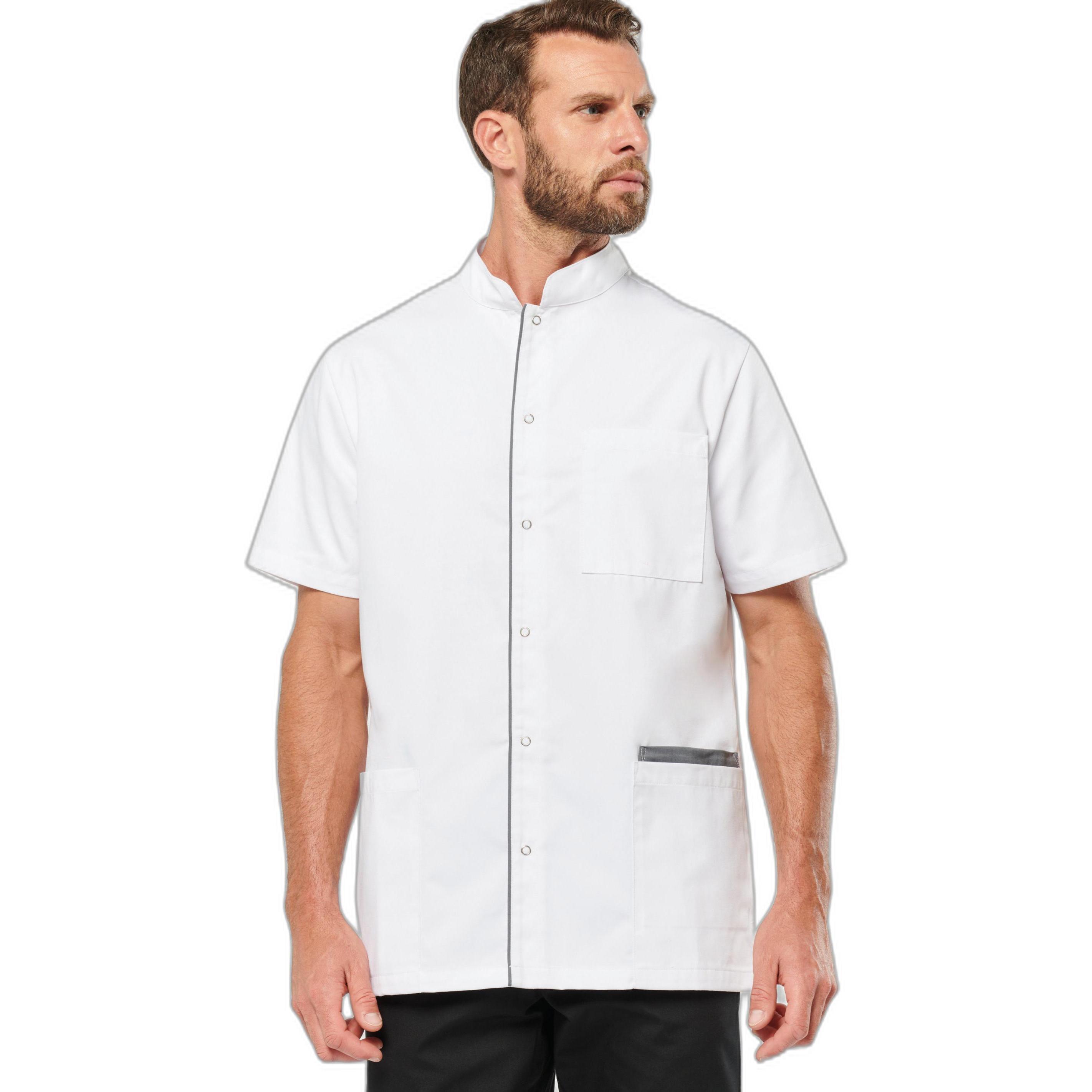 Kariban, Herren, Hemd, Bluse mit Druckknöpfen Polycotton, Weiss, (5XL)