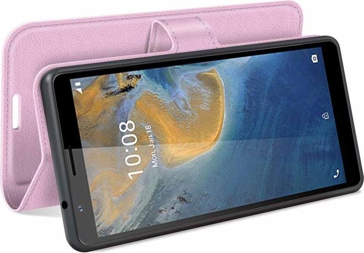 Actual product image König Design Case Mobile Protection for ZTE Blade A31 Case Flip Cover Case Cover Bumper Pink (ZTE Blade A31)
