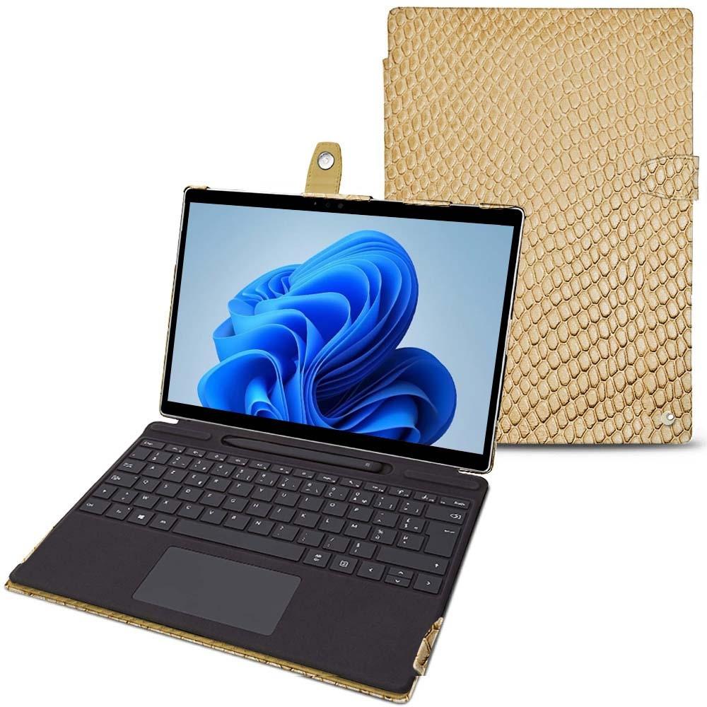 Noreve Lederschutzhülle Microsoft Surface Pro8 (Microsoft Surface Pro 8), Tablet Hülle, Beige
