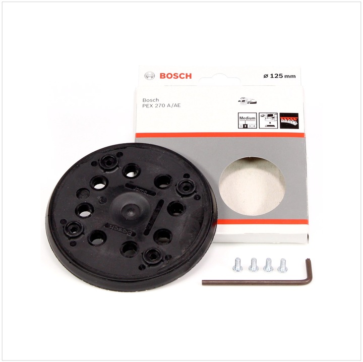Produktbild Bosch Professional Zubehör Schleifteller mittel, 125 mm, 8, für PEX 270 A, PEX 270 AE (Mittelhart)