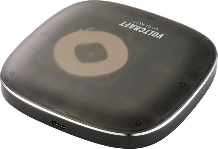 Produktbild Voltcraft Induktions-Ladegerät 1670 mA VC-Qi-WC15 VC-13791415 Ausgänge Induktio (15 W)