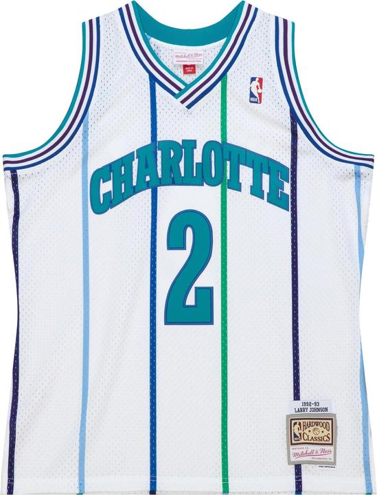 Actual product image Mitchell & Ness nba jersey charlotte hornets larry johnson (XL)