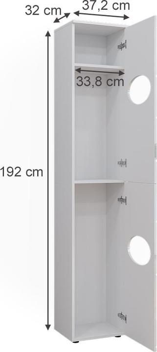 Actual product image Vicco Irma (37.5 x 32 x 192 cm)
