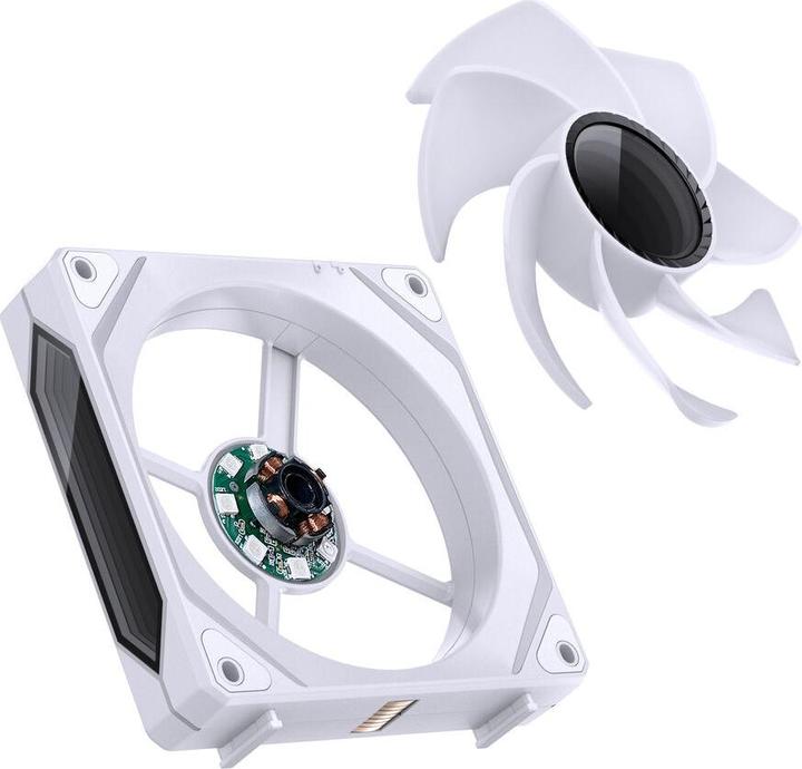 Produktbild Jonsbo ZL-120WR PWM ARGB Lüfter 3er Pack, umgekehrte Ausrichtung - 120mm, weiss (120 mm, 3 x)