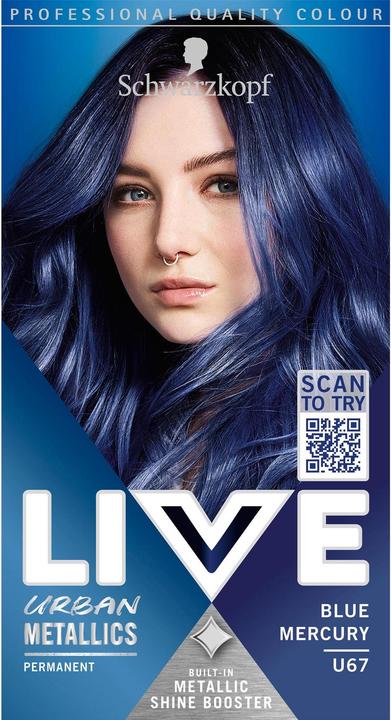 Actual product image Schwarzkopf Live Intense Colour U67 Blue Mercury (U67 Blue Mercury)