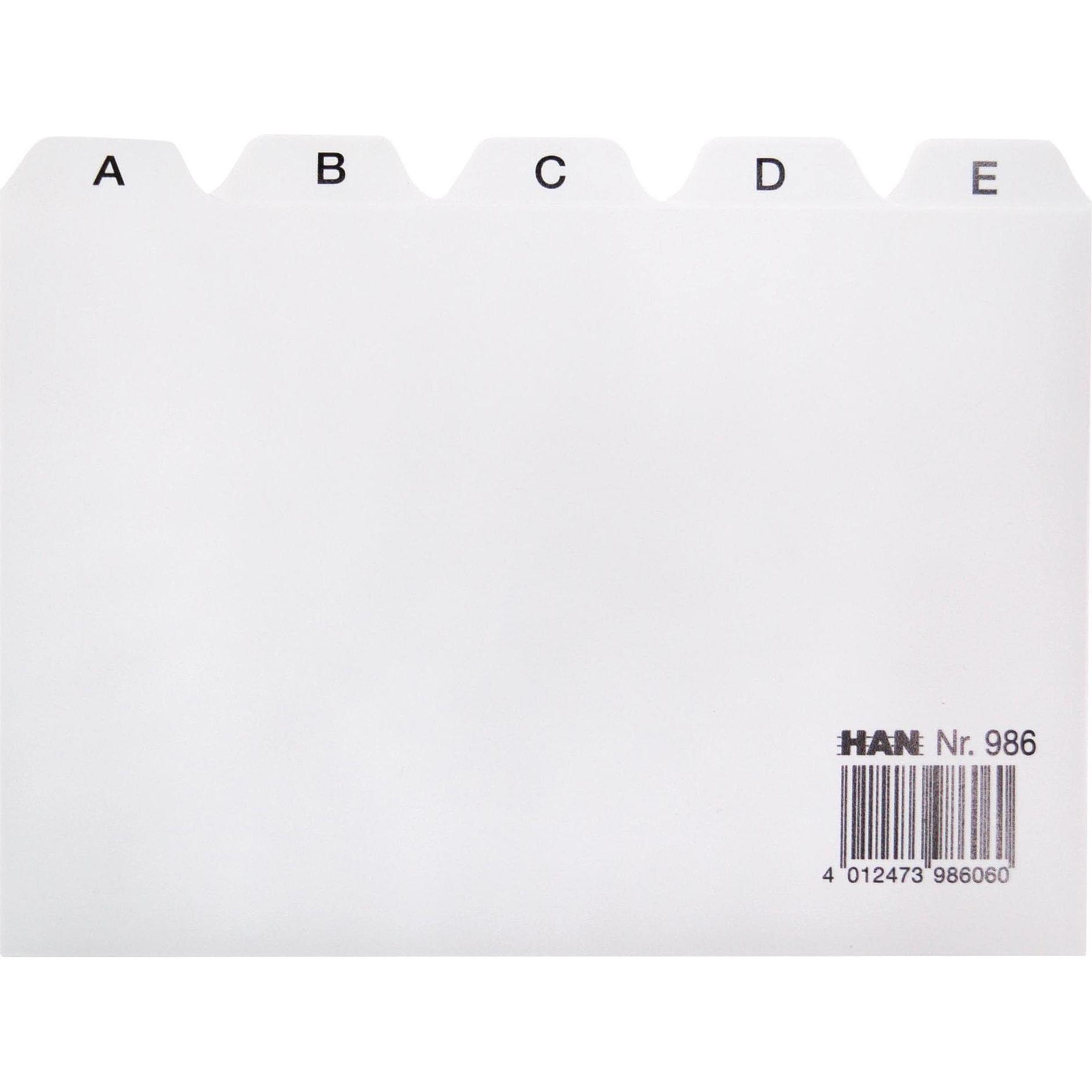 Han, Kartenaufbewahrung, Karteiregister A-Z (A6)
