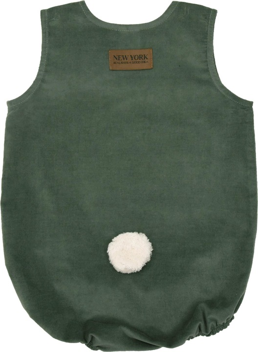Image du produit Hebe Barboteuse en velours côtelé avec broderie de lapin et rabat (74)
