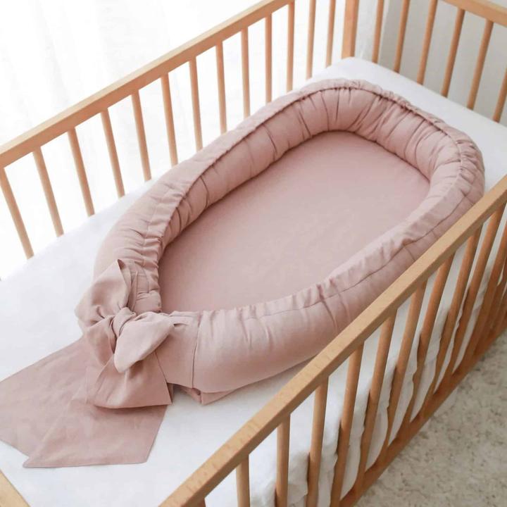 Produktbild Babyly Leinen Babynest Rosa