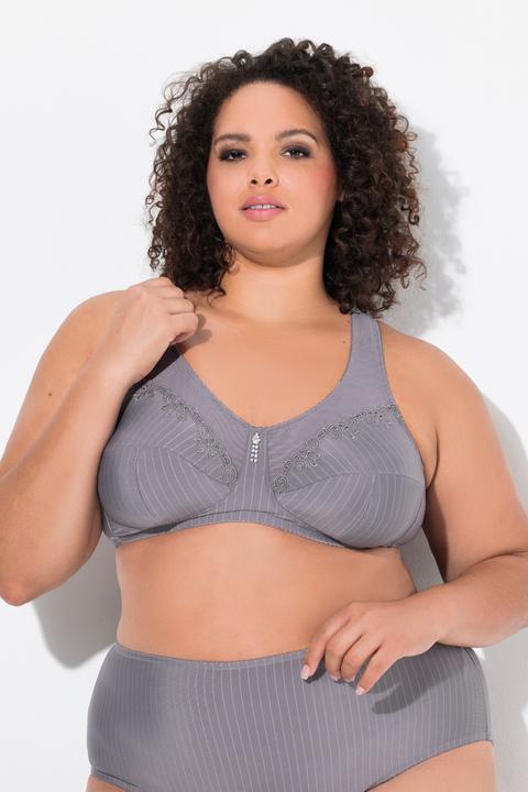 Image du produit Ulla Popken Soutien-gorge de maintien sans armatures, pendentif en strass - bonnet C-G (105 F)