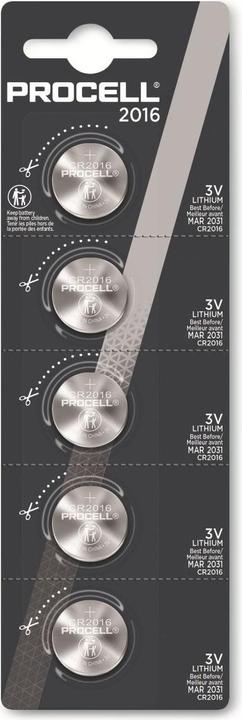 Actual product image Duracell Battery Procell (5 pcs., CR2016, 85 mAh)