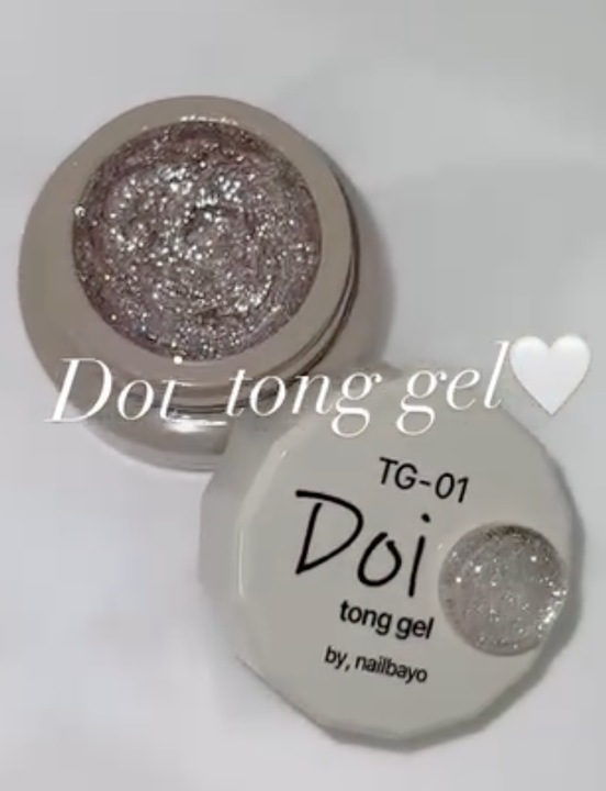 Produktbild Nailbayo DOI Tong Gel - 10ml (Gold Glitter)