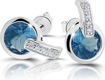 Immagine prodotto Modesi Incantevoli orecchini in argento con zirconi e acquamarina M21063