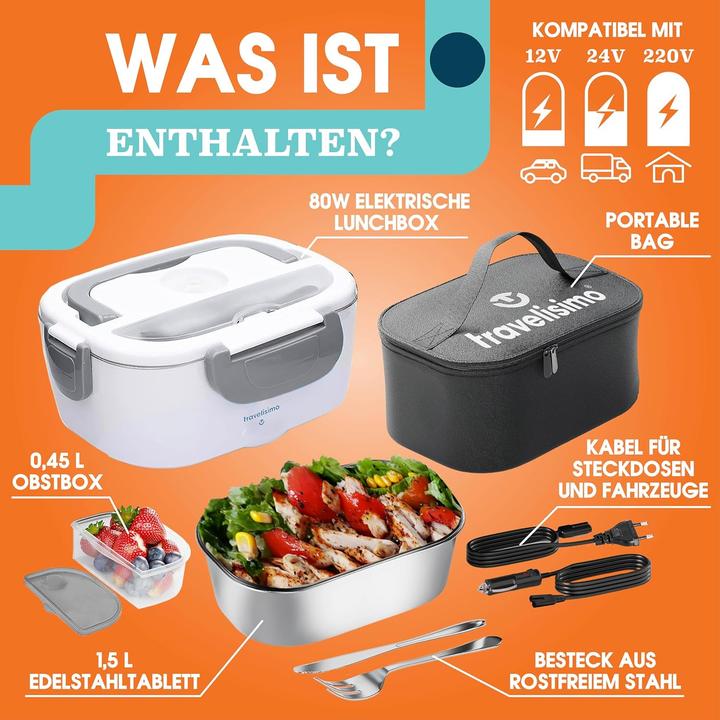 Actual product image Travelisimo Electric 3-in-1 lunchbox