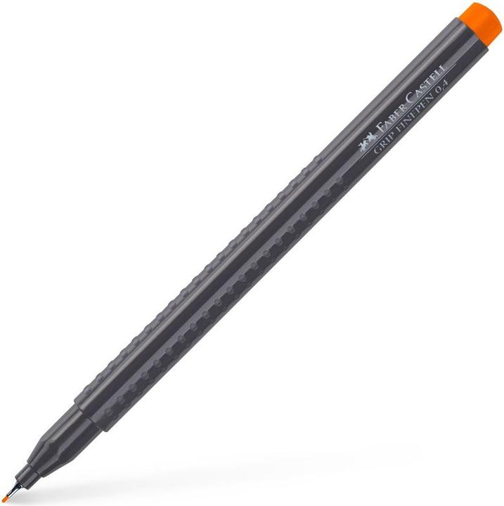 Actual product image Faber-Castell Finepen Grip 0.4 cadmium orange dark (Black, Cadmium Orange, Darkness, Orange, 1 x)