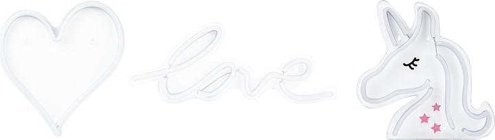 Immagine prodotto Beliani Decorazione da parete con luce al neon LED rosa set di 3 SUSIE (240 lm)