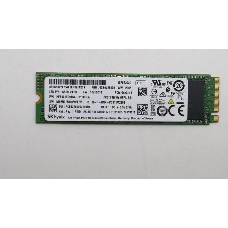 Lenovo SSD M.2 PCIe NVMe (1000 GB, M.2 2280), SSD