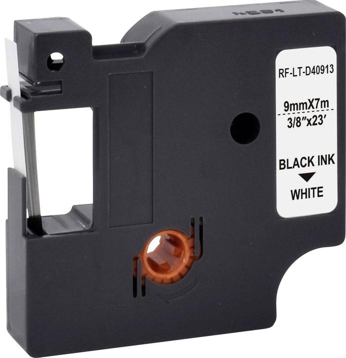 Produktbild Renkforce Schriftband RF-LT-D40913 Kompatibel ersetzt DYMO D1 - 40913 9 mm Ban (0.90 cm, Schwarz)