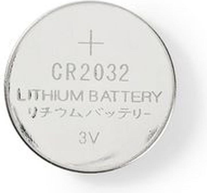 Actual product image Nedis Lithium button cell battery CR2032 | 3 V DC | 5 blisters | Silver (5 pcs., CR2032)