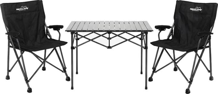 Produktbild Ideoon Campinggarnitur 3-teilig Set mit rechteckigem Campingtisch und 2 Klappstühlen, Leicht & Faltbar