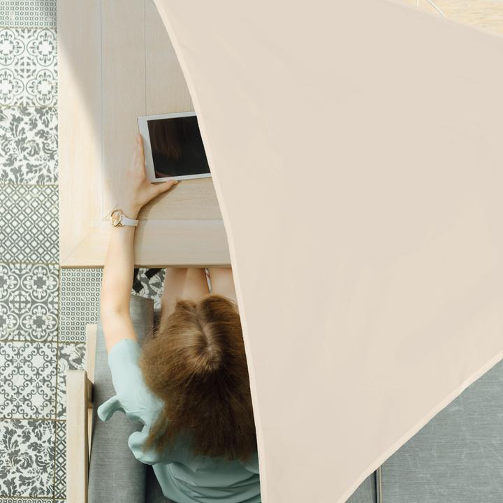 Actual product image Relaxdays Beige Triangular Shade Sail (600 x 510 x 0.5 cm)